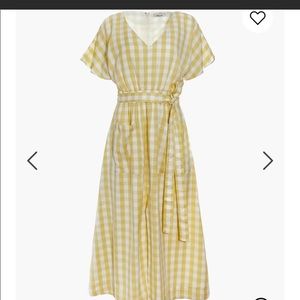 NWT Madewell Gingham Dress - Yellow - Size 8